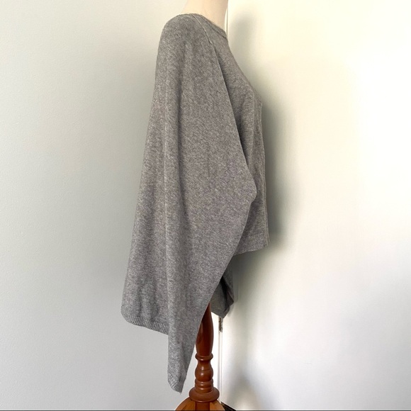 Calvin Klein M poncho cape cloak grey jumper knit - Picture 7 of 13